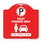 Signmission Valet Parking Tow Away Zone W/ Car Graphic, Red & White Aluminum Sign, 18" x 18", RW-1818-22761 A-DES-RW-1818-22761 - alternate 1